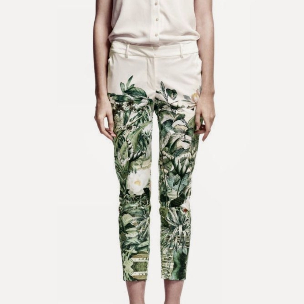 H&M: Satin Palm Tree Pants